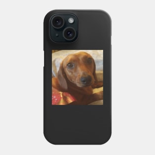 Treacle the dachshund all wrapped up. Phone Case