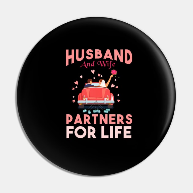 Husband And Wife Partners for life gift Pin by Simplybollo