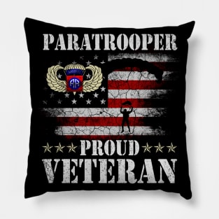 82nd Airborne Paratrooper Proud Veteran T-shirt Men Women Pillow