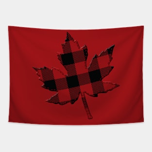 Buffalo Plaid Leaf Tapestry