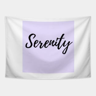 Serenity - Word with Purple Background Tapestry