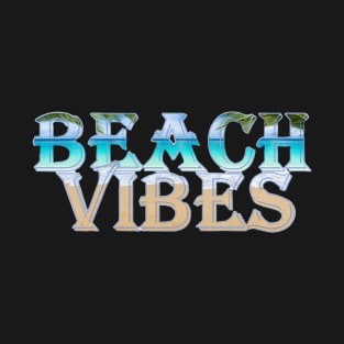 Beach Vibes Word Design T-Shirt