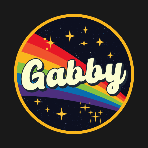 Gabby // Rainbow In Space Vintage Style by LMW Art