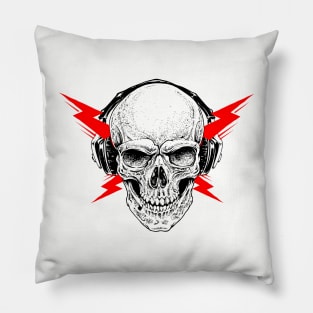 Skull Headphones Pillow