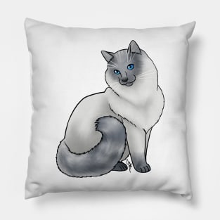 Cat - Balinese - Blue Pillow