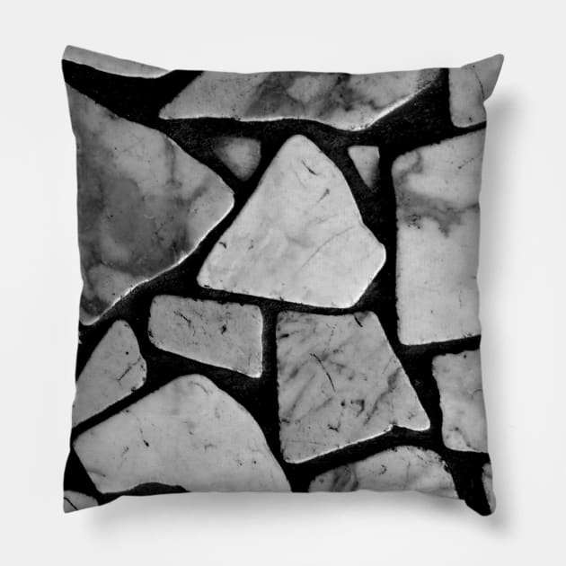 Grey Stone Marble Texture Pillow by MarbleTextures