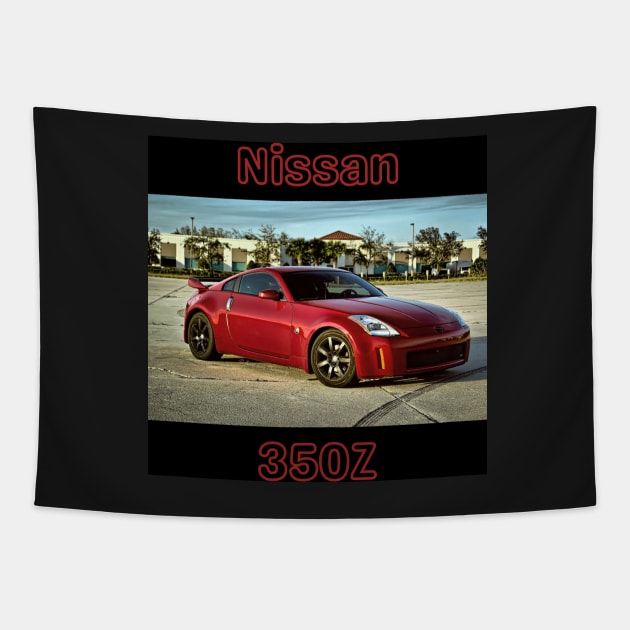 Nissan 350Z - Red Design Tapestry by Trevor1984