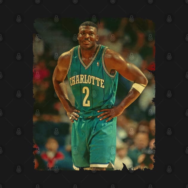 Larry Johnson - Vintage Design Of Basketball by JULIAN AKBAR PROJECT