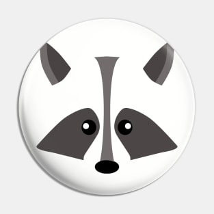 Racoon Face - Cute Halloween Costume Pin