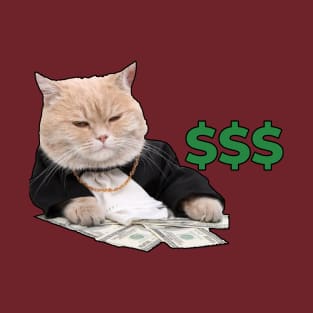 Business Cat Meme Funny Design T-Shirt