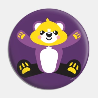 NonBinary Pride Teddy Bear Pin