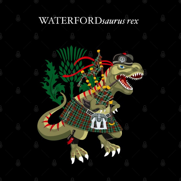 Clanosaurus Rex WATERFORDsaurus Plaid Waterford Irish Ireland Family Tartan by BullShirtCo