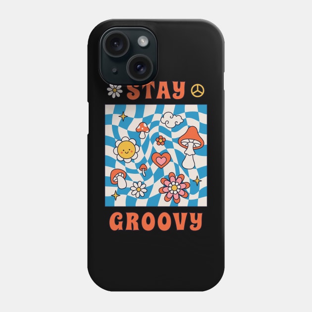 Stay groovy retro vintage 70s 80s aesthetic Phone Case by RedCrunch