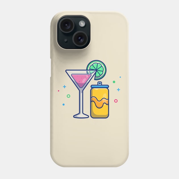 Lemon Juice With Orange Soda Canned Drink Cartoon Phone Case by Catalyst Labs