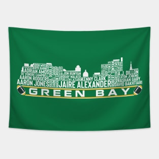 Green Bay Football Team 23 Player Roster, Green Bay Skyline Tapestry