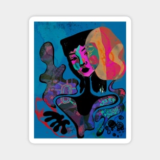 Psychedelic portrait Magnet