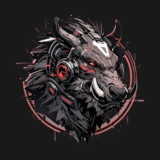 Mecha Tier Tiger Wolf Fuchs Cyborg Wildschwein T-Shirt