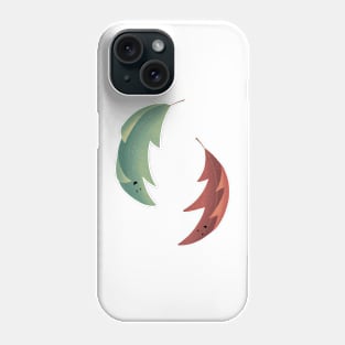 Falling and Dancing Autumn Leaves Illustration Phone Case