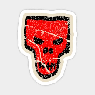 Skull Distressed / Minimal Rock Biking Art Magnet