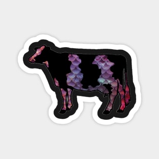 Mermaid Scales Dairy Cow Silhouette  - NOT FOR RESALE WITHOUT PERMISSION Magnet