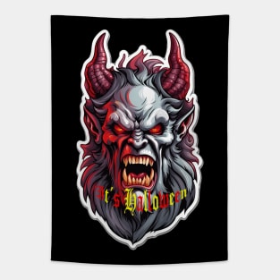 Feuerrote Finsternis - Halloween - Roter Teufel Tapestry