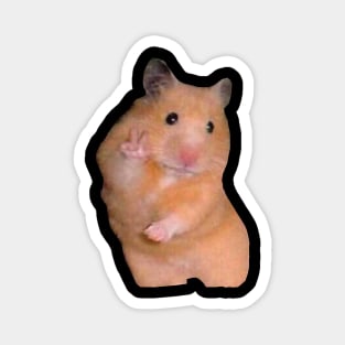 hamster meme peace sign Magnet