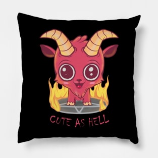 Goat Cute As Hell Pillow