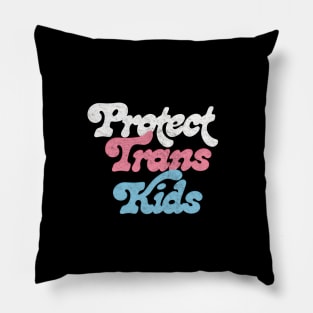 Protect Trans Kids Flag // Vintage Faded Look Design Pillow