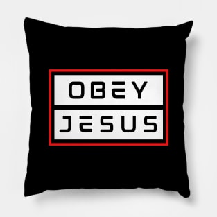 Obey Jesus | Christian Typography Pillow