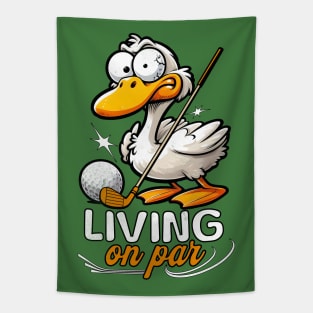 Golfer Funny Golf Living On Par Tapestry