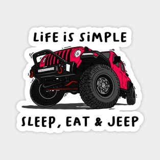 American Jeep Pink Magnet