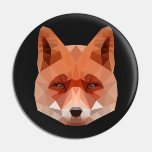 Low Poly Red Fox Design Pin