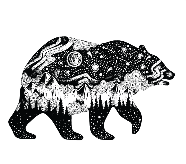 Universe Bear Kids T-Shirt by letnothingstopyou