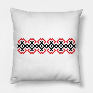 Decor - Traditional Romanian folk art knitted embroidery pattern Pillow