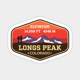 Longs Peak Colorado - 14ers Mountain Climbing Badge Magnet