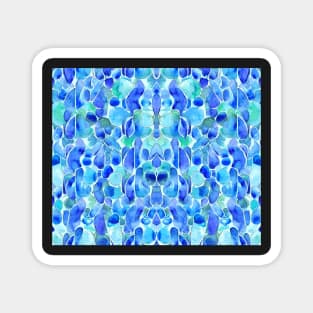 Aquamarine Aesthetic Abstract Watercolor Series Pattern 3 Magnet