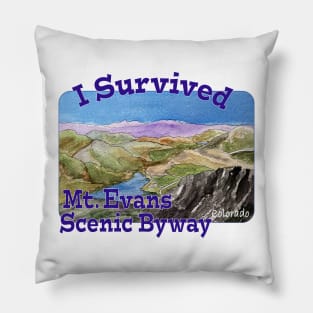 I Survived Mt. Evans Scenic Byway, Colorado Pillow