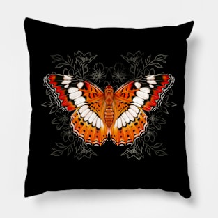 The orange monarch butterfly Pillow