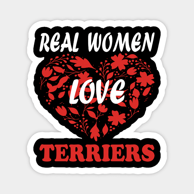 Real Women Love TERRIERS Magnet by premium_designs