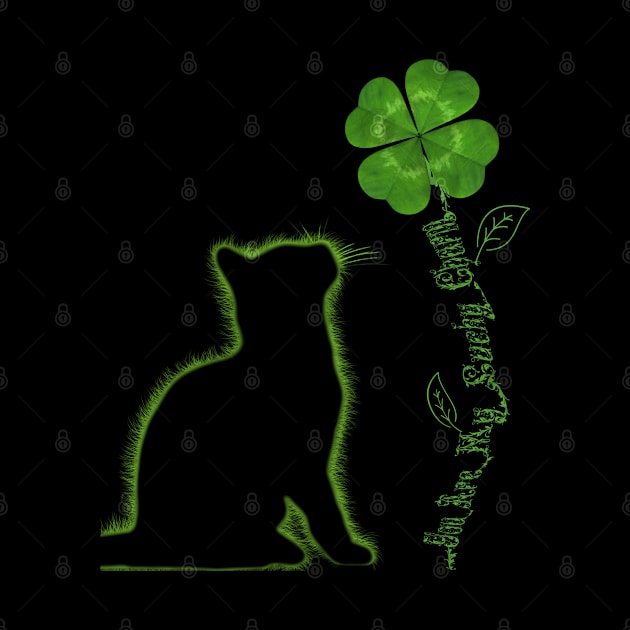 You Are My Lucky Charm - St. Patricks Day Cat - Glowing Kitten With Four Leaf Clover by Trade Theory