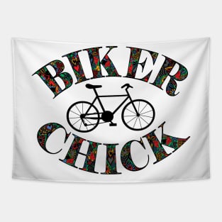 Biker Chick Bike Tapestry