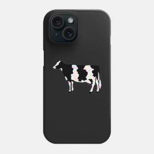 Rainbow Tie Dye Dairy Cow Silhouette  - NOT FOR RESALE WITHOUT PERMISSION Phone Case