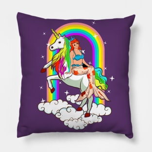 Mermaid Unicorn Cute Girly Magical Pillow