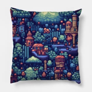 Pixel Art Repeating Pattern Pillow