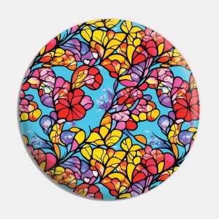 mosaic seamless butterfly flora trees abstract soft paint Japanese style unique Pin