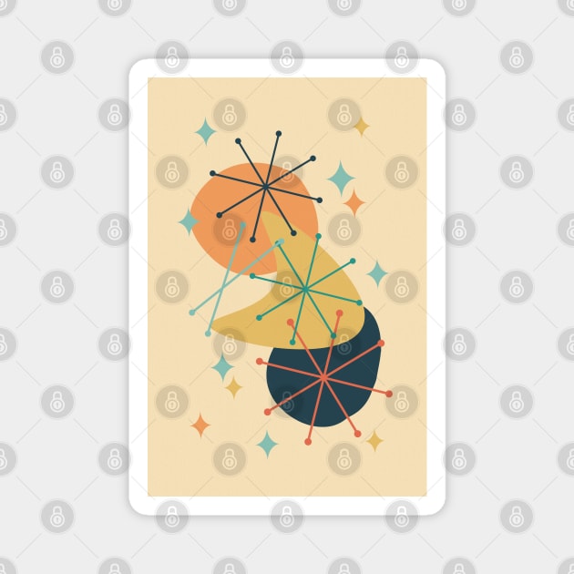 Atomic Age Mid Century Composition II Magnet by tramasdesign