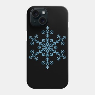 Snowflake Blue Polyhedral Dice Phone Case