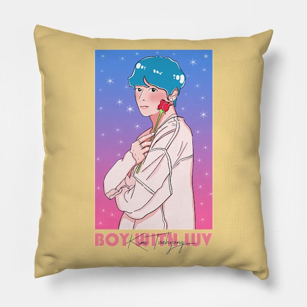 BTS - Kim Taehyung Pillow by Nuril_Anwari