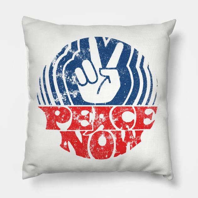 peace now Pillow by retrorockit