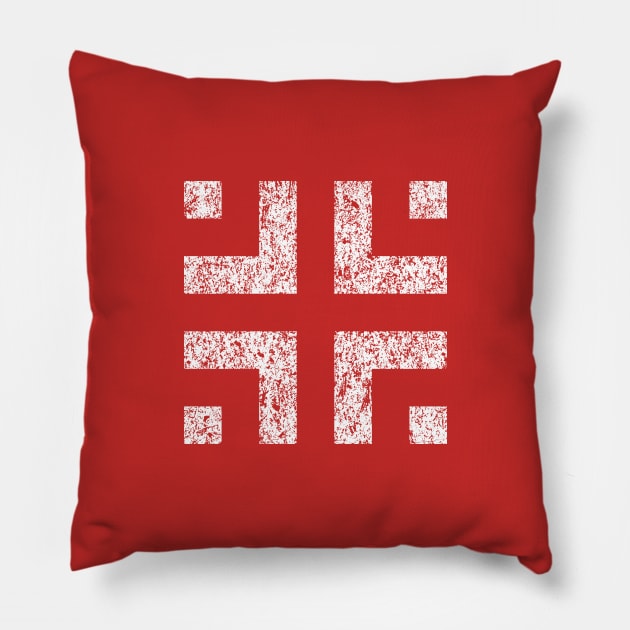 Journey Glyphs 5 Pillow by Mandos92